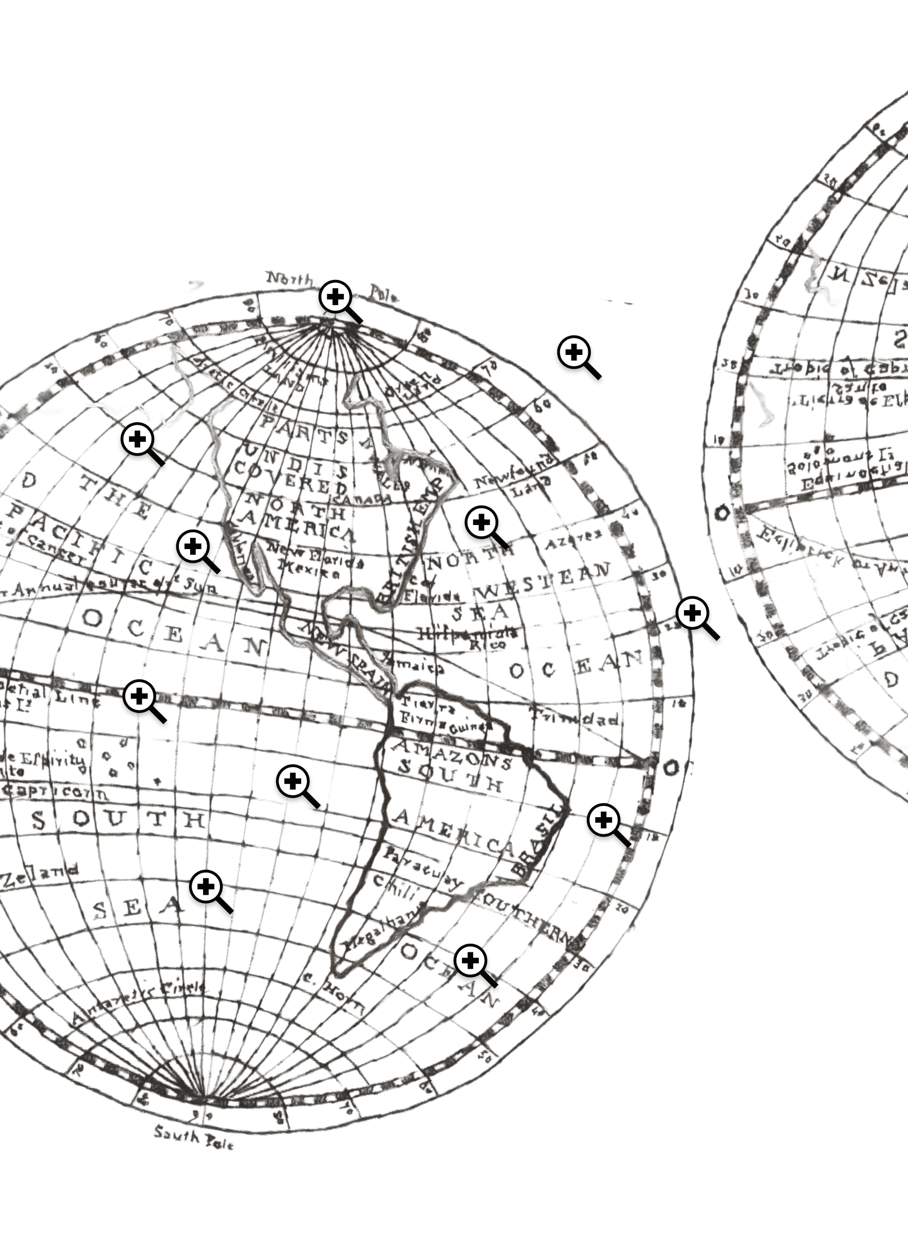 RL Environments illustration with globe and markers